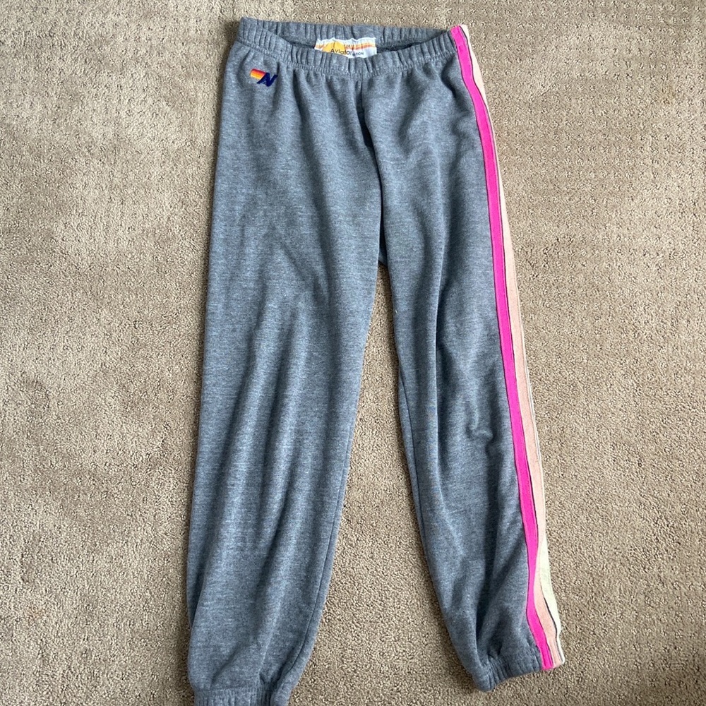 Rare neon Aviator Nation sweatpants